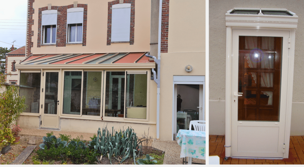 Véranda et sas en aluminium installée par Vaillant Militzer